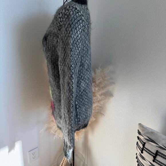 Anthropologie Corey Lynn Calter Mulitcolor Design Wool Crewneck Sweater Small - Picture 3 of 8